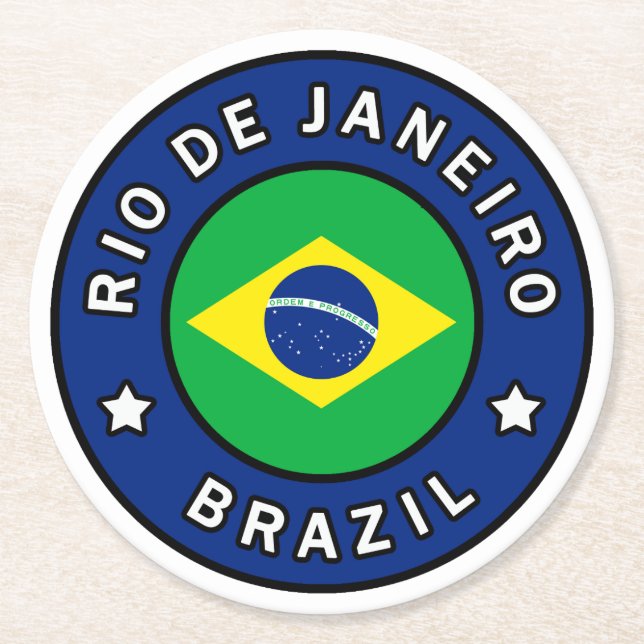 Dessous De Verre Rond Rio de Janeiro Brésil (Devant)