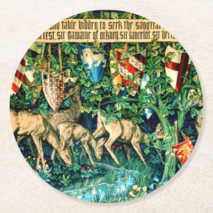Dessous De Verre Rond Roi médiéval Arthur William Morris
