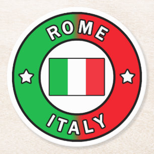 Dessous De Verre Rond Rome Italie
