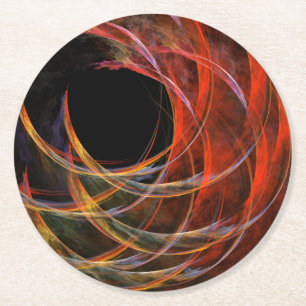 Dessous De Verre Rond Rompre le cercle de l'art Abstrait