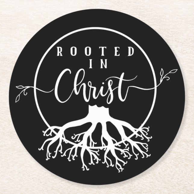Dessous De Verre Rond Rooted in Christ (Devant)