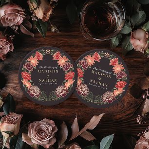 Dessous De Verre Rond Rose Gold Imaginaire Enchanted Garden Mariage