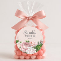 Roses roses blush argent pailleté Sweet 16
