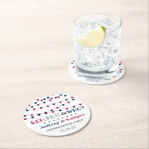 Dessous De Verre Rond Rouge, Blanc & Qui ? 4 juillet Parti de la révélat