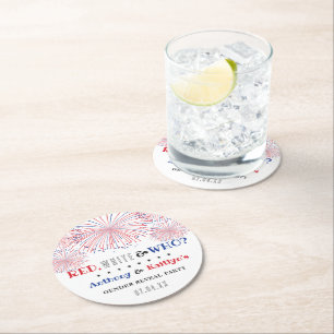 Dessous De Verre Rond Rouge, Blanc & Qui ? 4 juillet Parti de la révélat