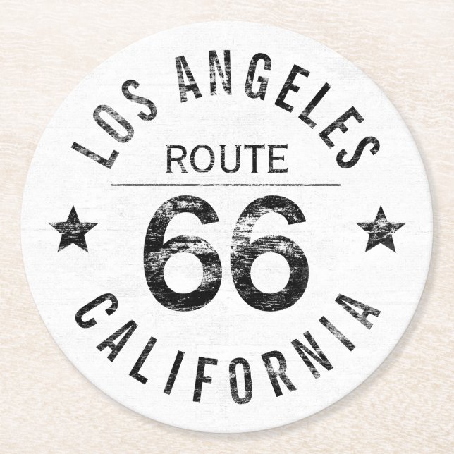 Dessous De Verre Rond Route 66 (Devant)