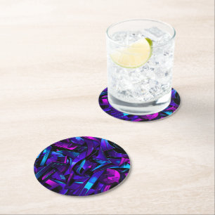 Dessous De Verre Rond Rue Graffiti Abstraite