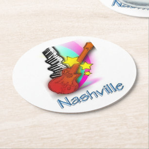 Dessous De Verre Rond Rythme de Nashville
