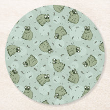 Sage Bubble Frogs - laurier vert enfants motif.