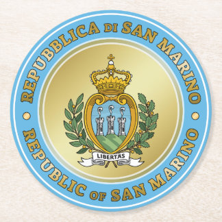 Dessous De Verre Rond Saint-Marin Coat of Arms