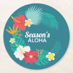 Dessous De Verre Rond Saison Aloha Hawaiian