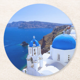 Dessous De Verre Rond Santorin