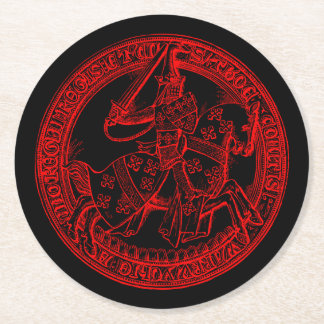 Dessous De Verre Rond Sceau héraldique médiéval de Thomas de Beauchamp