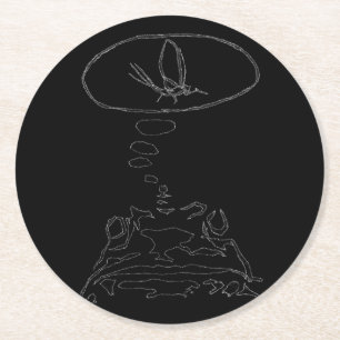 Dessous De Verre Rond Sci-Fi smart animaux "Hungry Frog Dreams"