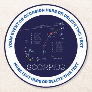 Dessous De Verre Rond Scorpie Constellation Zodiaque