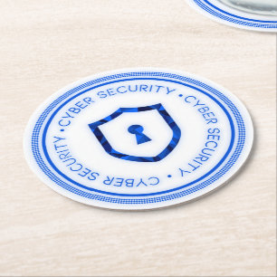 DESSOUS DE VERRE ROND SÉCURITÉ DE CYBER SCEAU DE BADGE