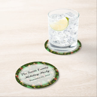 Dessous De Verre Rond Serviettes de Noël personnalisées