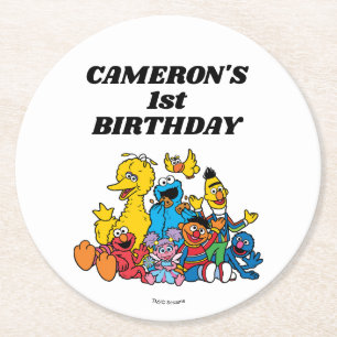 Dessous De Verre Rond Sesame Street Pals 1er anniversaire