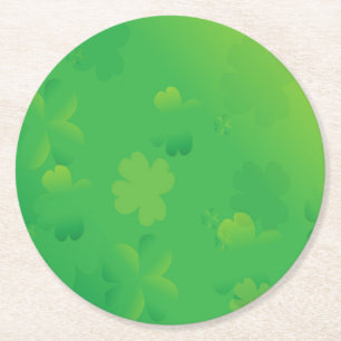 Dessous De Verre Rond Shamrocks brillants