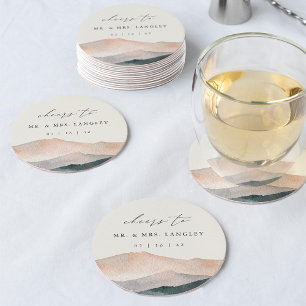 Dessous De Verre Rond Sierra Dusk Mariage Sunset de Desert Mountain