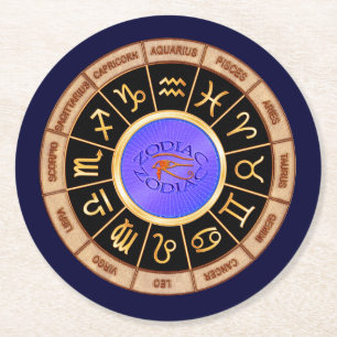 Dessous De Verre Rond Signes zodiaques européens