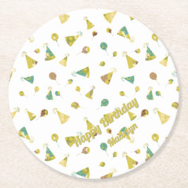Dessous De Verre Rond Silhouette Pattern Adult Any Age Birthday