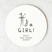 Simple moderne Baby shower neutre C'est une fille