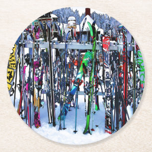 Dessous De Verre Rond Skis and Poles