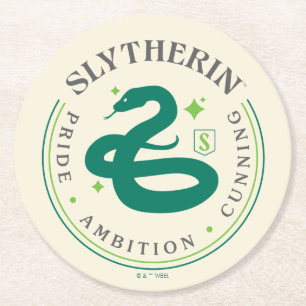 Dessous De Verre Rond SLYTHERIN™ Insigne de fierté de la Maison du serpe