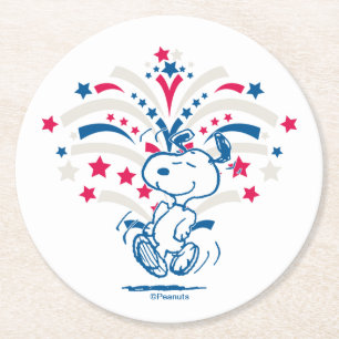 Dessous De Verre Rond Snoopy 4 juillet Danse