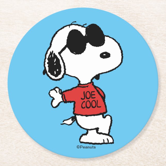 Dessous De Verre Rond Snoopy "Joe Cool" debout (Devant)