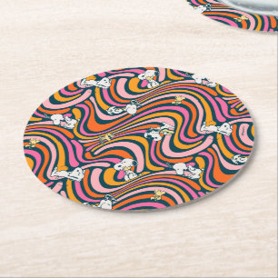 Dessous De Verre Rond Snoopy & Woodstock Vibes Super Motif violet