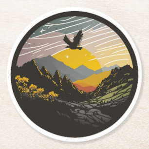 Dessous De Verre Rond Snowdonia