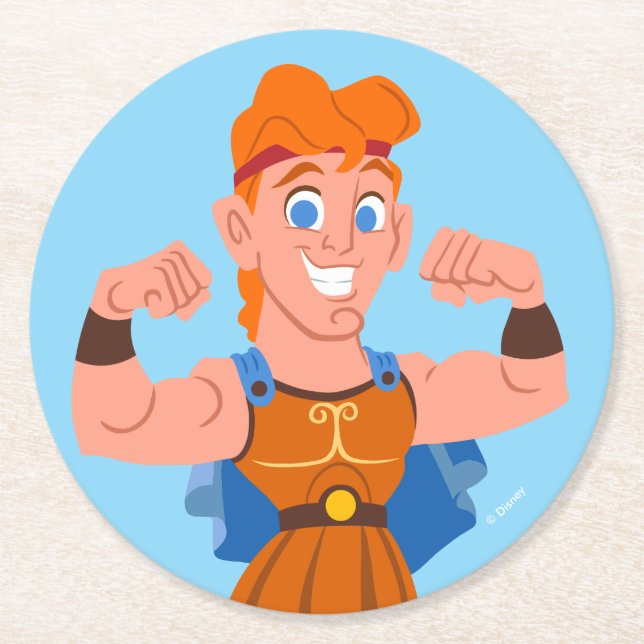Dessous De Verre Rond So Cute Hercules Round Paper Coaster (Devant)