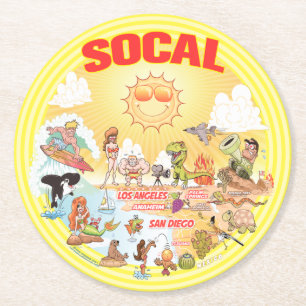 Dessous De Verre Rond SoCal Beach Paradise