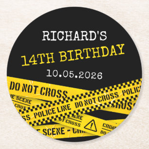 Dessous De Verre Rond Soirée d'anniversaire Murder Mystery Party