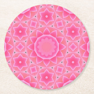 Dessous De Verre Rond Soleil rose et étoiles bébé en mosaïque motif papi