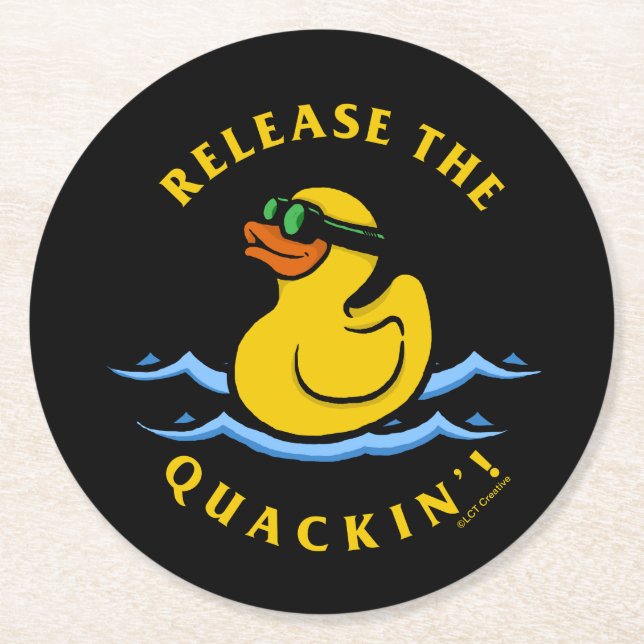 Dessous De Verre Rond Sortir Le Quackin' (Devant)