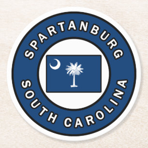 Dessous De Verre Rond Spartanburg Caroline du Sud