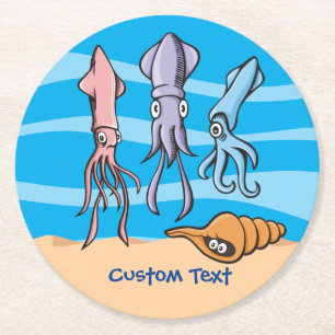 Dessous De Verre Rond Squid