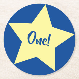 Dessous De Verre Rond Star Cute Kid's Birthday Party Space