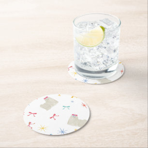 Dessous De Verre Rond Starry Sparkle mignon voeu chiot