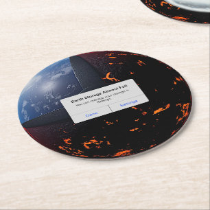 Dessous De Verre Rond Stockage terrestre presque complet