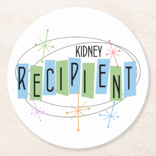 Dessous De Verre Rond Style rétro du bénéficiaire de Kidney