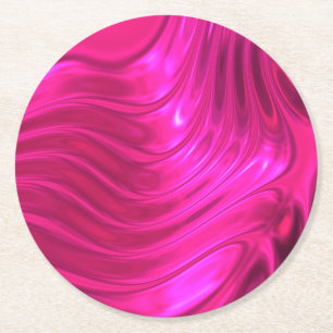 Dessous De Verre Rond Super rose glacé Hollywood Cerise