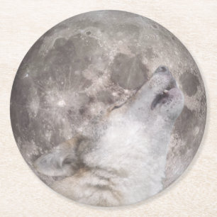 Dessous De Verre Rond Super Wolf Moon