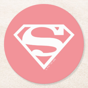 Dessous De Verre Rond Supergirl Solid S-Shield
