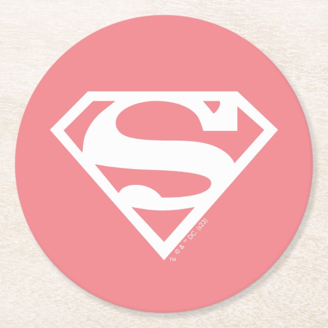 Dessous De Verre Rond Supergirl Solid S-Shield (Devant)