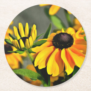 Dessous De Verre Rond Suzanne Rudbeckias