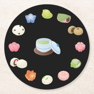 Dessous De Verre Rond Sweets Wagashi japonais